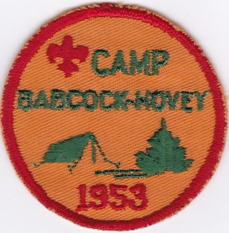Camp Babcock Hovey 1953 Pocket Patch