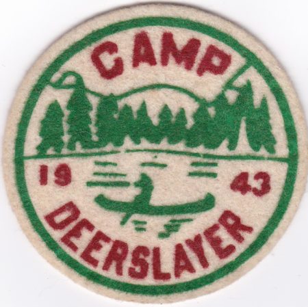 Camp Deerslayer 1943 Felt Patch