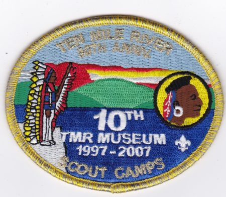 2007 Ten Mile River Scout Museum Gold Mylar Pocket Patch